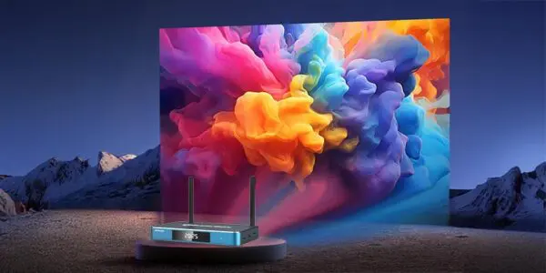 SuperBox S7 Max connected to a compatible television