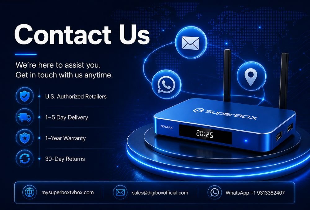 Contact our authorized U.S. SuperBox retail support team