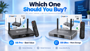 Choosing between SuperBox S8 Ultra and S8 Pro based on storage and features
