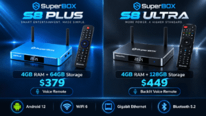 SuperBox S8 Plus 64GB vs SuperBox S8 Ultra 128GB storage comparison