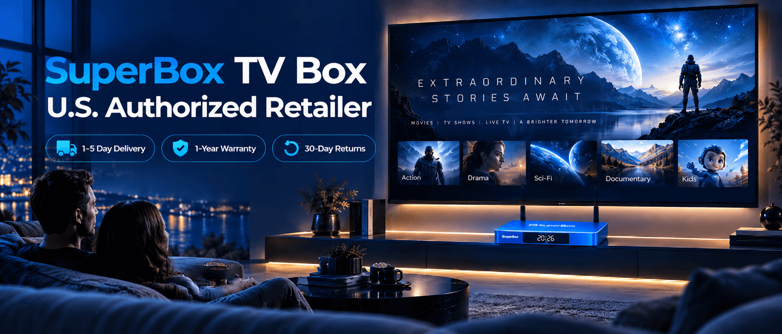 SuperBox authorized U.S. retailer with fast delivery, warranty and returns