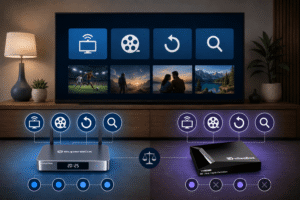 SuperBox and vSeeBox apps, live TV and playback comparison