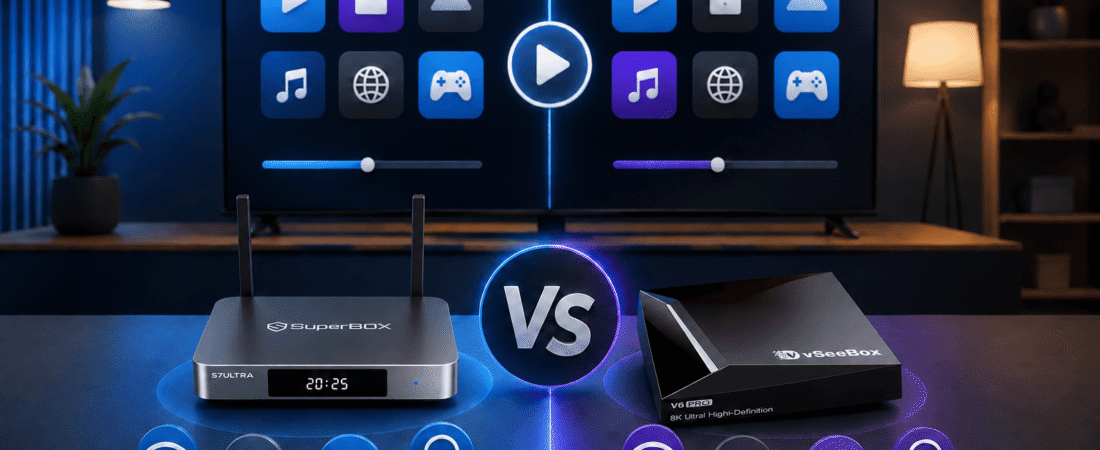 SuperBox vs vSeeBox: Hardware, Apps, Playback and Support Compared